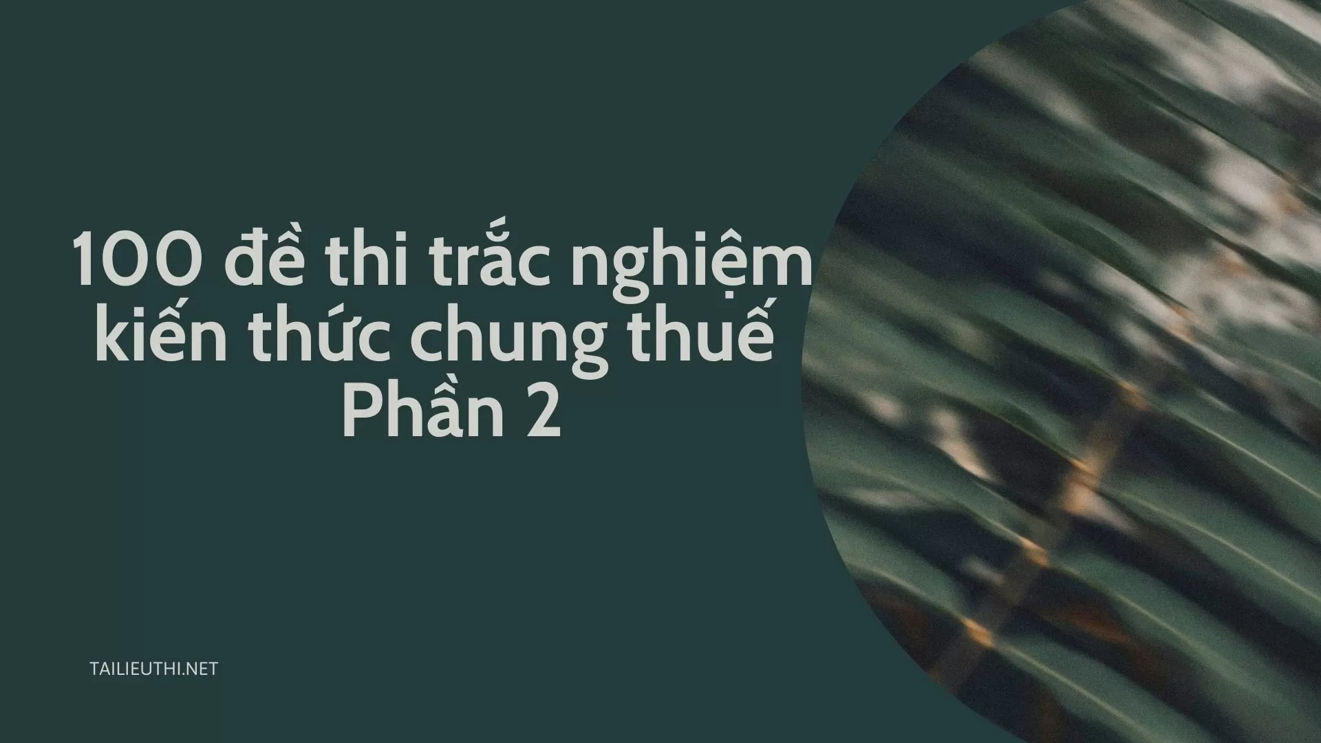 100 đề thi trắc nghiệm kiến thức chung thuế   Phần 2