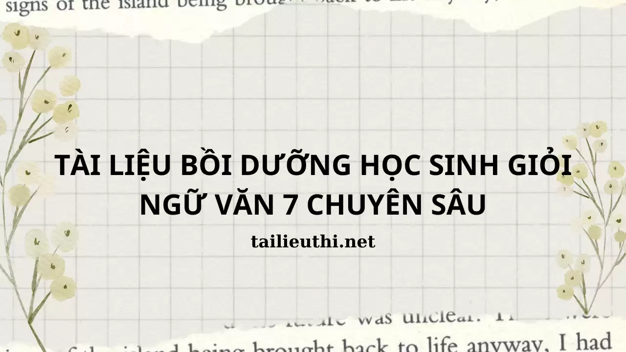 Tài liệu bồi dưỡng HSG Ngữ Văn 7 chuyên sâu