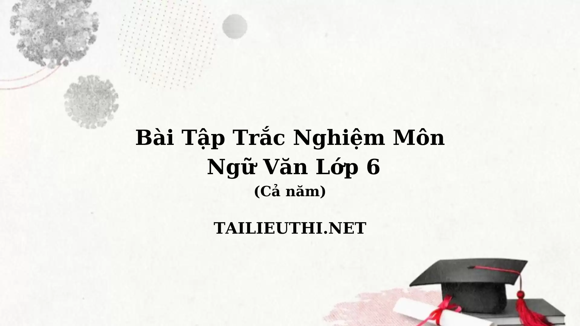 Bài tập trắc nghiệm Ngữ Văn lớp 6.