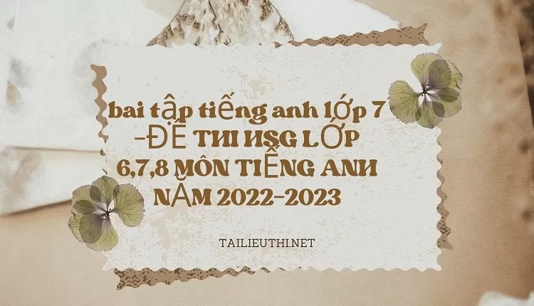 bai tập tiếng anh lớp 7 -ĐỀ THI HSG LỚP 6,7,8 MÔN TIẾNG ANH NĂM 2022-2023