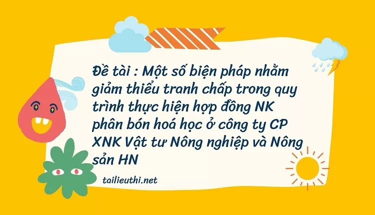 phân bón hoá học ở công ty CP XNK Vật tư Nông nghiệp và Nông sản HN