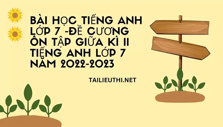 bài học tiếng anh lớp 7 -ĐỀ CƯƠNG ÔN TẬP GIỮA KÌ II TIẾNG ANH LỚP 7 NĂM 2022-2023