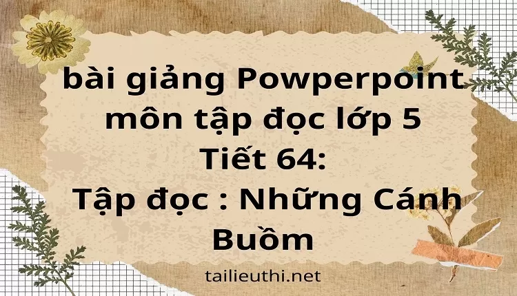 Tiết 64:Tập đọc : Những Cánh Buồm