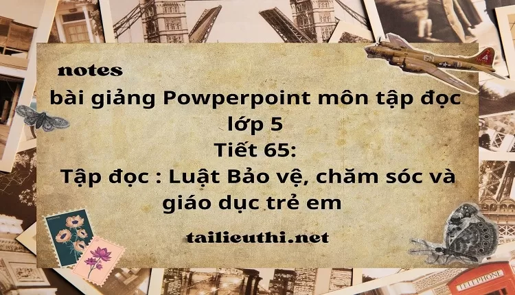 Tiết 65:Tập đọc : Luật Bảo vệ, chăm sóc và giáo dục trẻ em