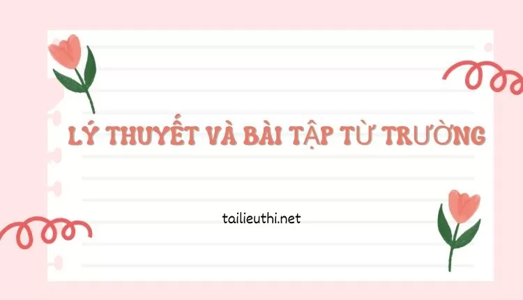 LÝ THUYẾT VÀ BÀI TẬP TỪ TRƯỜNG (đa dạng tài liệu hay và chi tiết )