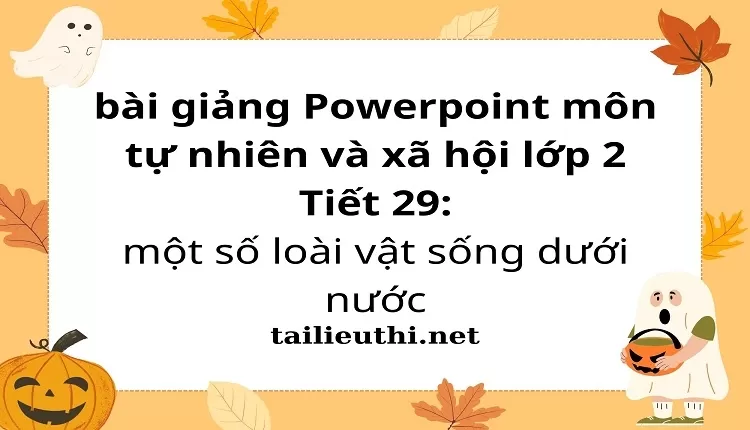 Tiết 29: một số loài vật sống dưới nước