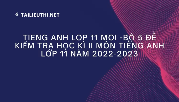 BỘ 5 ĐỀ KIỂM TRA HỌC KÌ II MÔN TIẾNG ANH LỚP 11 NĂM 2022-2023