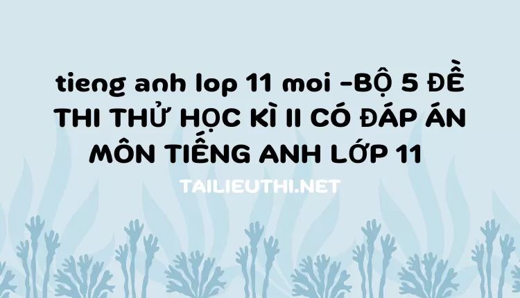 BỘ 5 ĐỀ THI THỬ HỌC KÌ II CÓ ĐÁP ÁN MÔN TIẾNG ANH LỚP 11