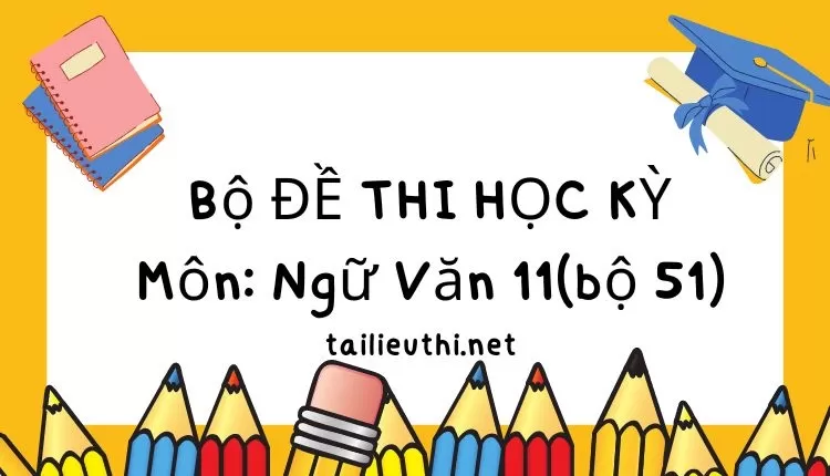 Bộ ĐỀ THI HỌC KỲ  Môn: Ngữ Văn 11(bộ 51) ( đa dạng và chi tiết )...