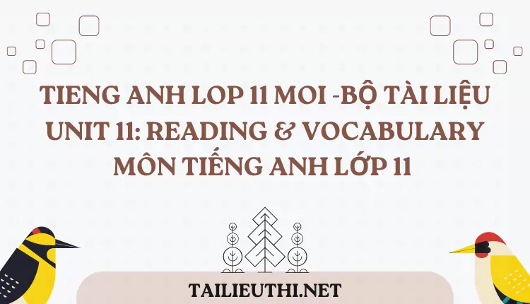 BỘ TÀI LIỆU UNIT 11: READING & VOCABULARY MÔN TIẾNG ANH LỚP 11