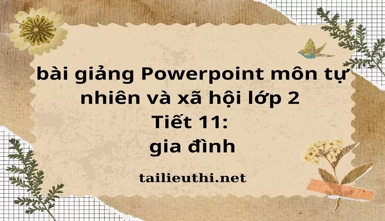 Tiết 11: gia đình