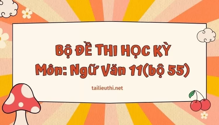 Bộ ĐỀ THI HỌC KỲ  Môn: Ngữ Văn 11(bộ 55) ( đa dạng và chi tiết )...