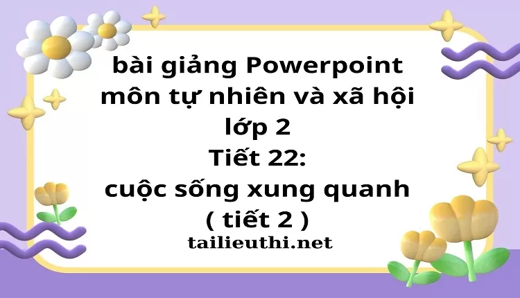 Tiết 22: cuộc sống xung quanh ( tiết 2 )