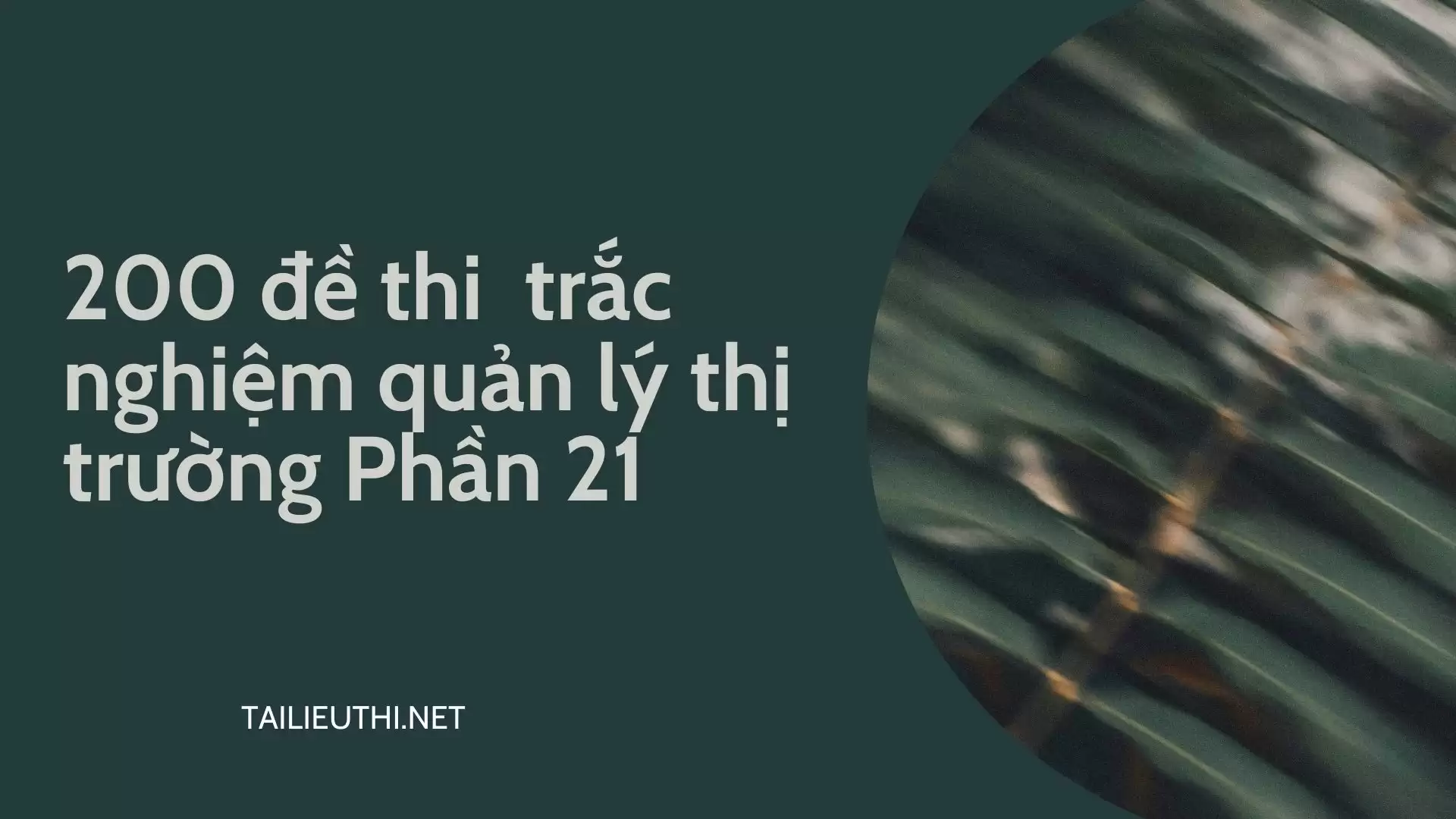 200 đề thi  trắc nghiệm quản lý thị trường Phần 21