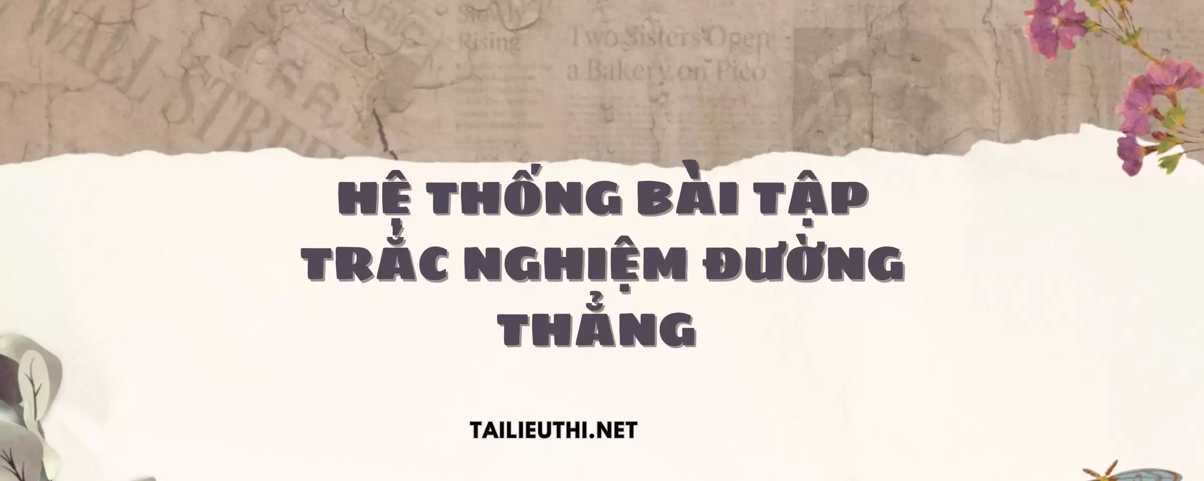 Hệ thống bài tập trắc nghiệm đường thẳng Toán 10 cơ bản – VD – VDC