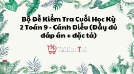 Bộ Đề Kiểm Tra Cuối Học Kỳ 2 Toán 9 - Cánh Diều (Đầy đủ đáp án + đặc tả)