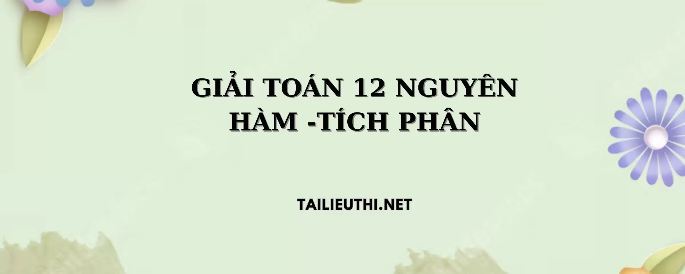 GIẢI TOÁN 12 NGUYÊN HÀM -TÍCH PHÂN