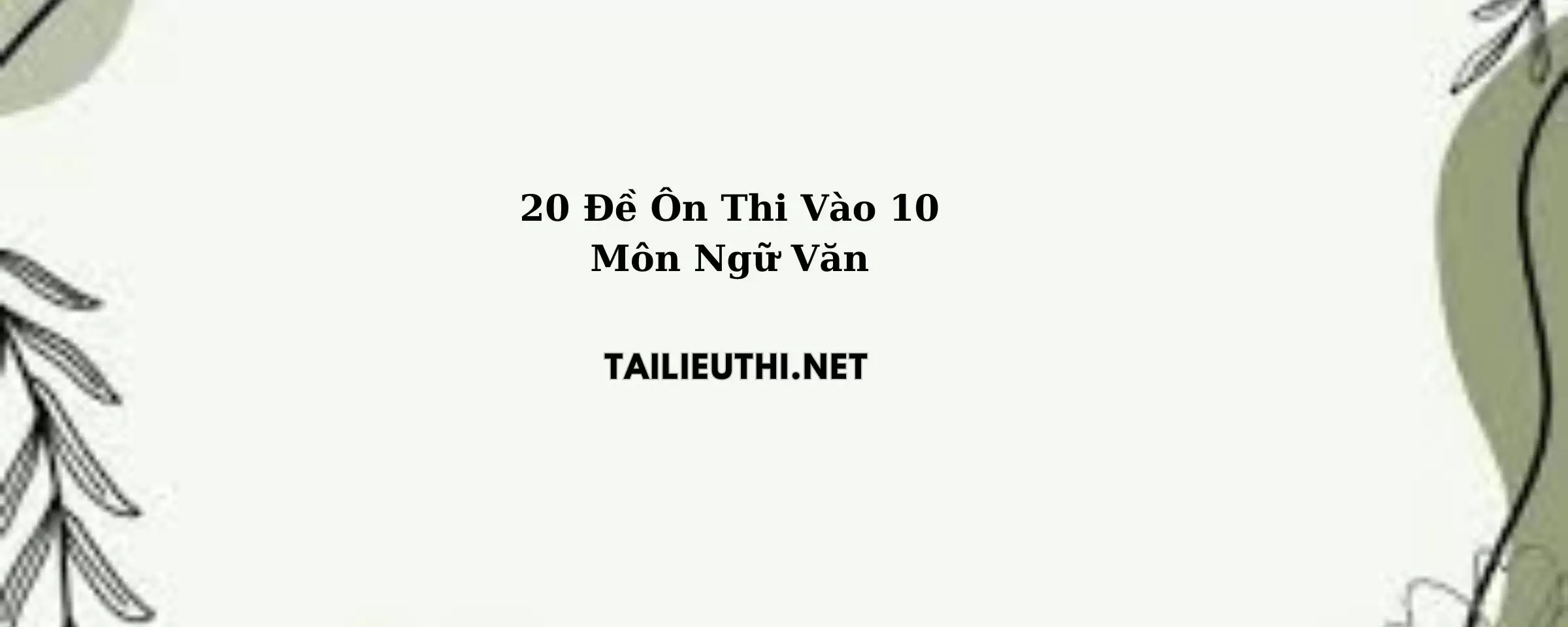 20 đề ôn thi vào 10 môn ngữ văn năm 2025-2026