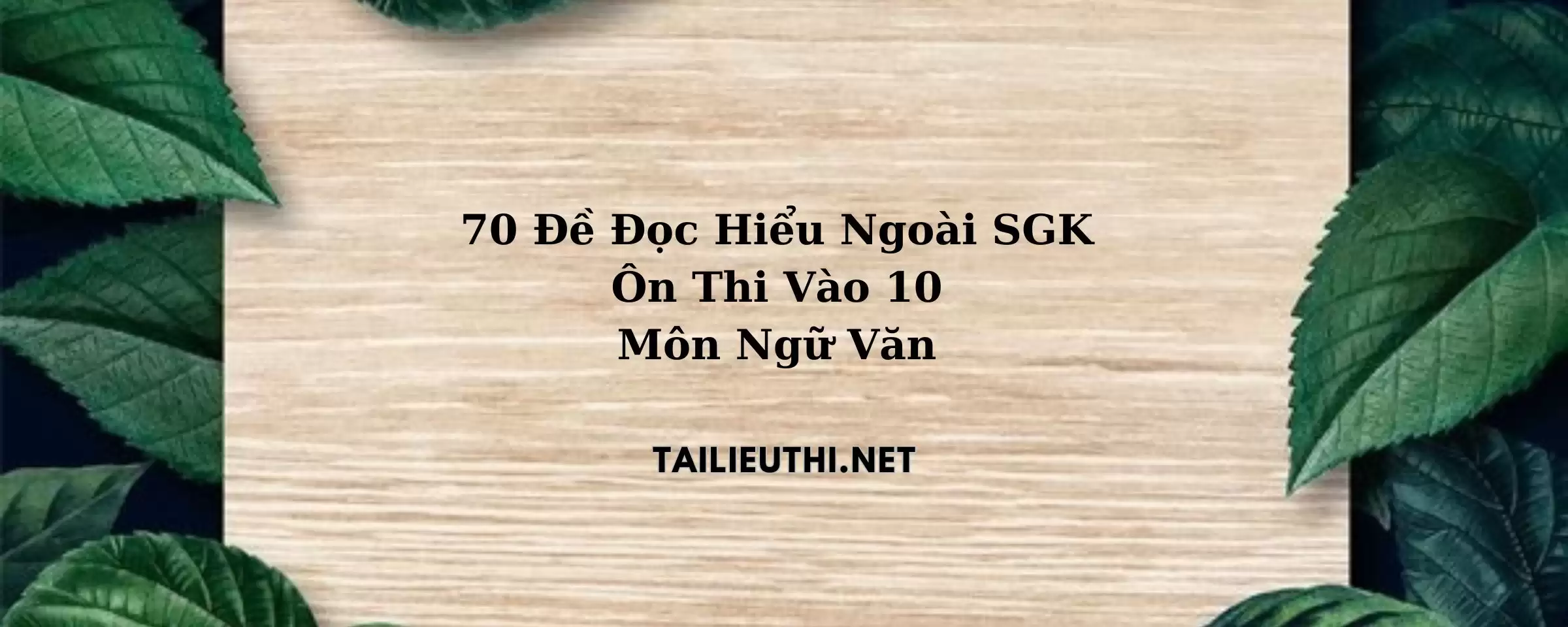 70 đề đọc hiểu ngoài sgk ôn thi vào 10 2024