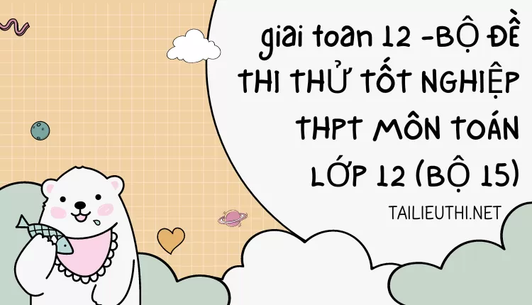 BỘ ĐỀ THI THỬ TỐT NGHIỆP THPT MÔN TOÁN LỚP 12 (BỘ 15)