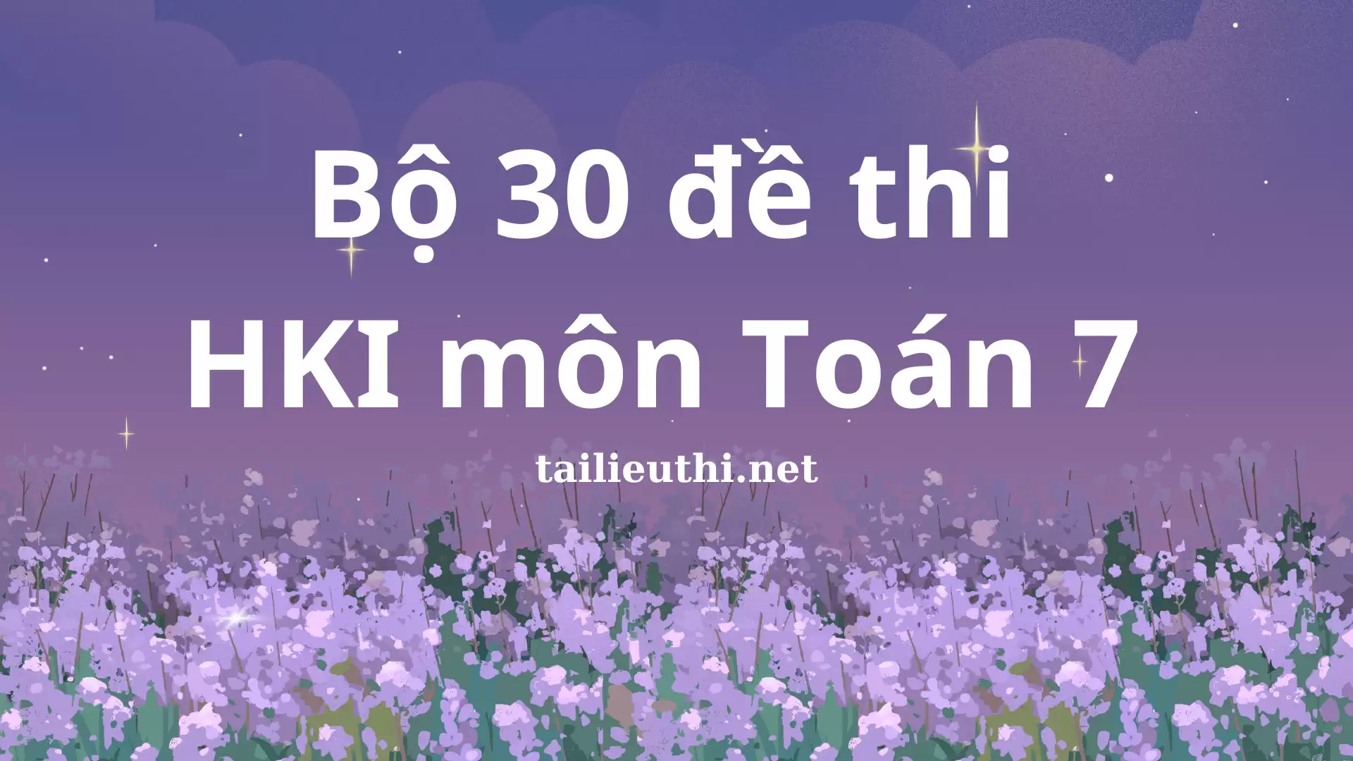 Bộ 30 đề thi  HKI môn Toán 7 (có đáp án)