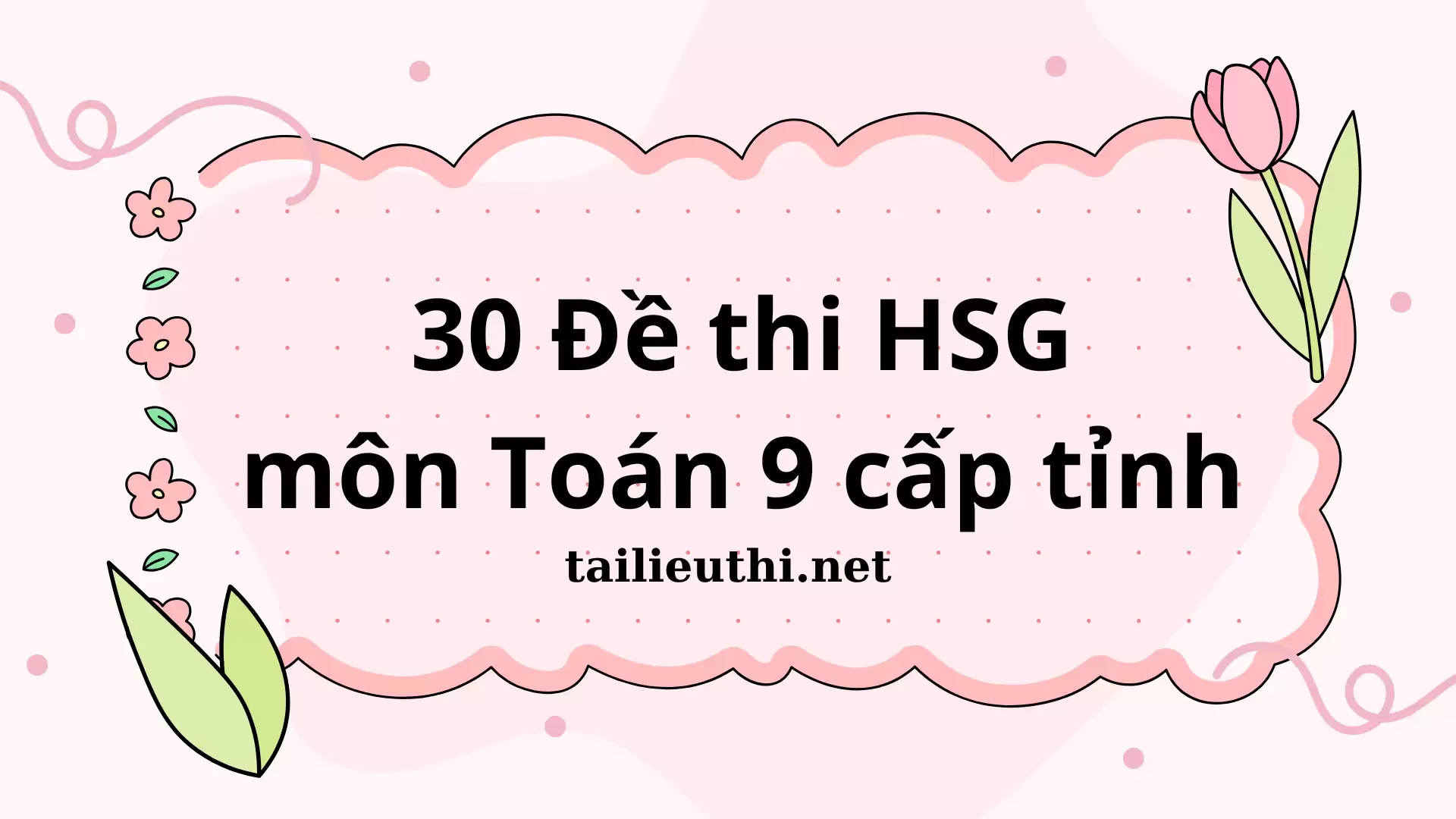 Bộ 30 đề thi Học sinh giỏi môn Toán cấp tỉnh (có đáp án)