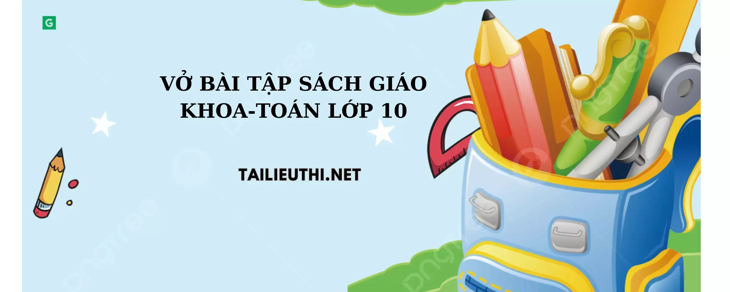 Vở bài tập sách giáo khoa toán lớp 10