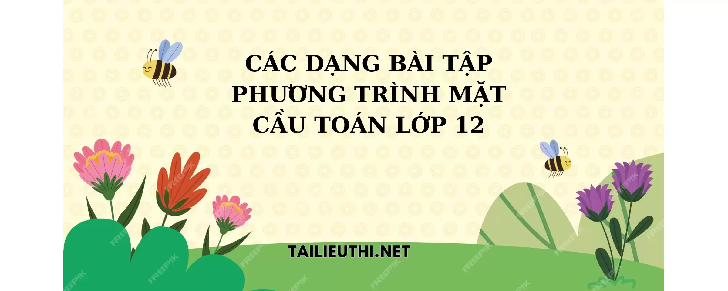 Các dạng bài tập phương trình mặt cầu toán lớp 12