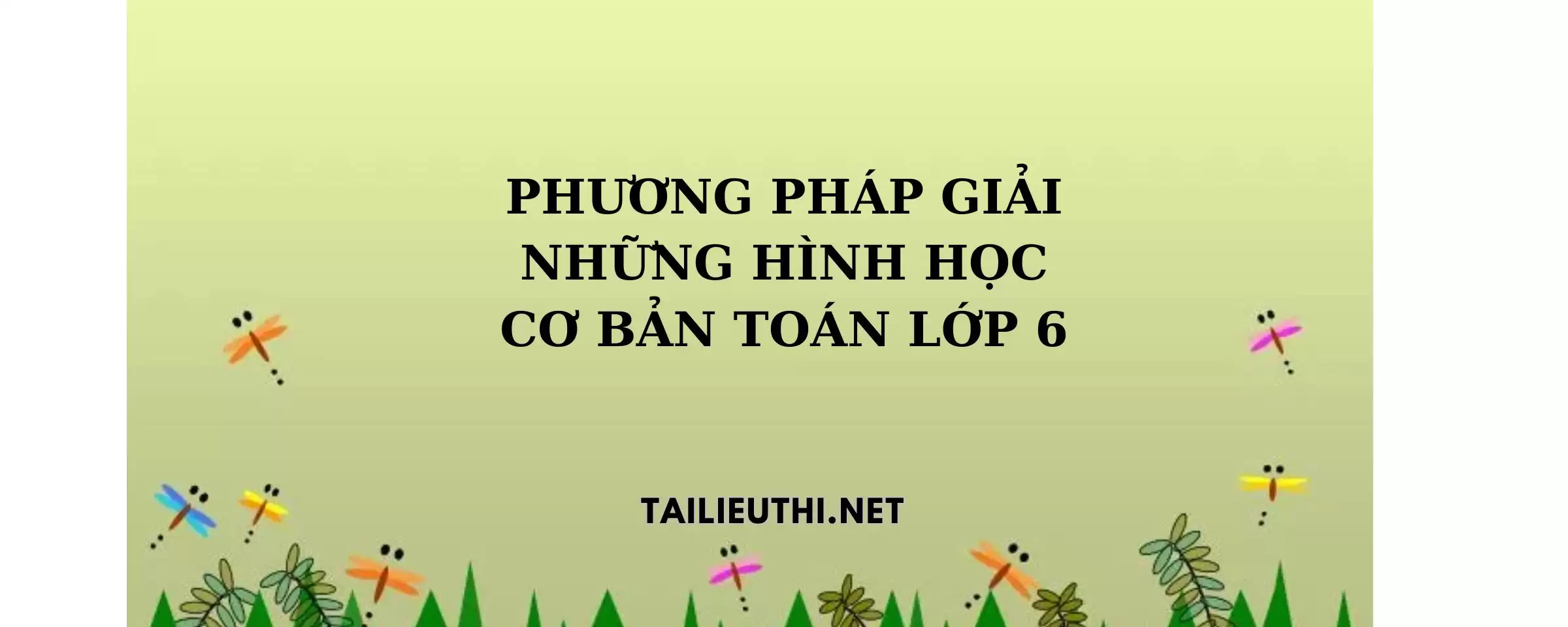 Phương pháp giải toán những hình học cơ bản toán lớp 6