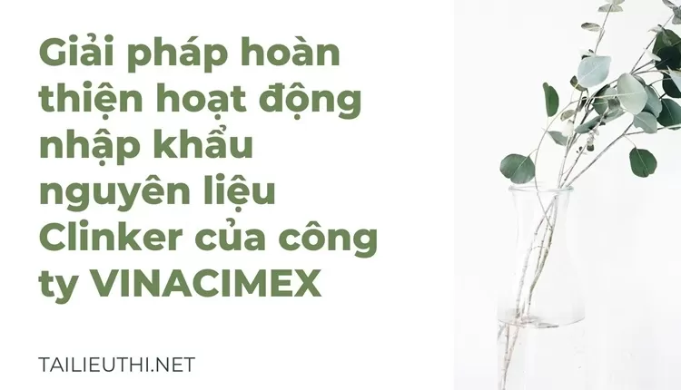 Giải pháp hoàn thiện hoạt động nhập khẩu nguyên liệu Clinker của công ty VINACIMEX