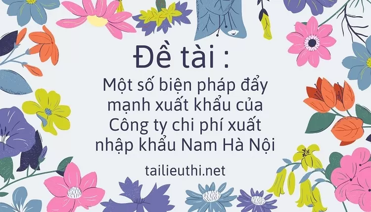 xuất khẩu của Công ty chi phí xuất nhập khẩu  Nam Hà Nội