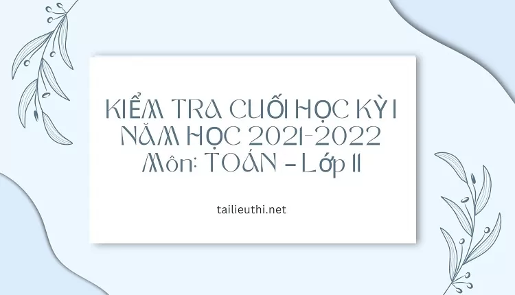 KIỂM TRA CUỐI HỌC KỲ I NĂM HỌC 2021-2022 Môn: TOÁN – Lớp 11(chi tiết có đáp án)