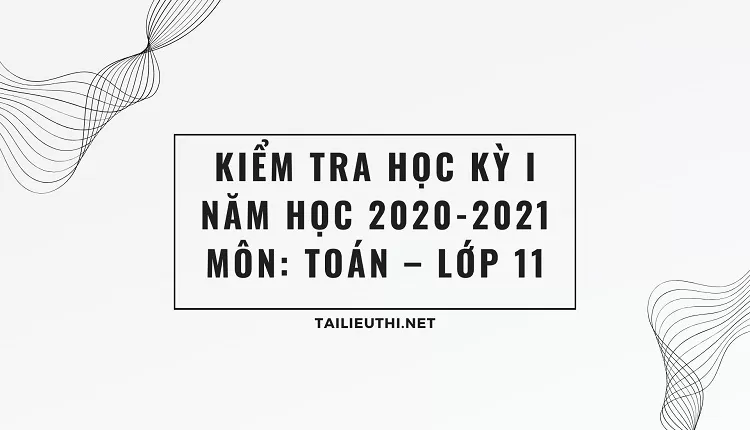 KIỂM TRA HỌC KỲ I NĂM HỌC 2020-2021 Môn: TOÁN – Lớp 11(chi tiết,hay)