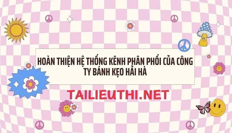 HOÀN THIỆN HỆ THỐNG KÊNH PHÂN PHỐI CỦA CÔNG TY