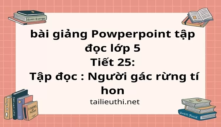 Tiết 25:Tập đọc : Người gác rừng tí hon