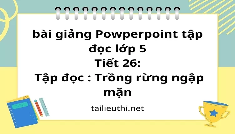 Tiết 26:Tập đọc : Trồng rừng ngập mặn