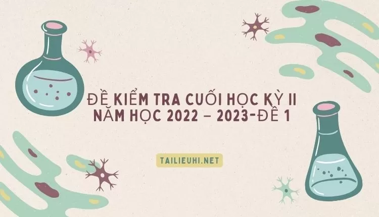 ĐỀ KIỂM TRA CUỐI HỌC KỲ II NĂM HỌC 2022 – 2023-ĐỀ 1 ( hay và chi tiết )