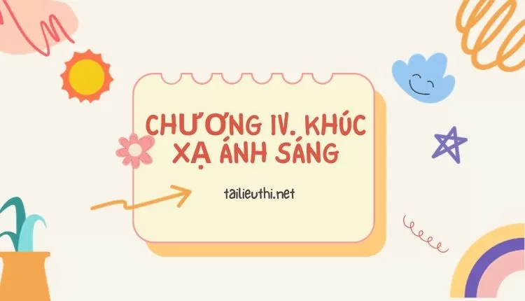 CHƯƠNG IV. KHÚC XẠ ÁNH SÁNG