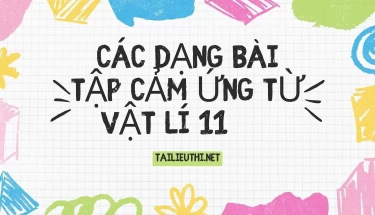 CÁC DẠNG BÀI TẬP CẢM ỨNG TỪ VẬT LÍ 11