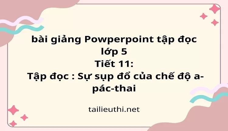 Sự sụp đổ của chế độ a-pác-thai