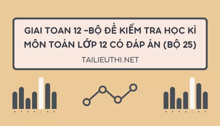 BỘ ĐỀ KIỂM TRA HỌC KÌ MÔN TOÁN LỚP 12 CÓ ĐÁP ÁN (BỘ 25)