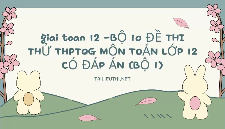 BỘ 10 ĐỀ THI THỬ THPTQG MÔN TOÁN LỚP 12 CÓ ĐÁP ÁN (BỘ 1)