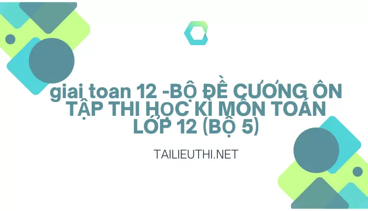 BỘ ĐỀ CƯƠNG ÔN TẬP THI HỌC KÌ MÔN TOÁN LỚP 12 (BỘ 5)