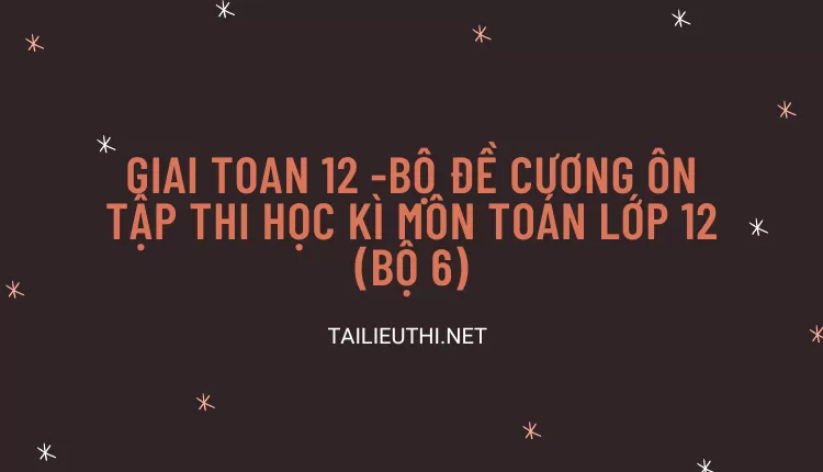 BỘ ĐỀ CƯƠNG ÔN TẬP THI HỌC KÌ MÔN TOÁN LỚP 12 (BỘ 6)