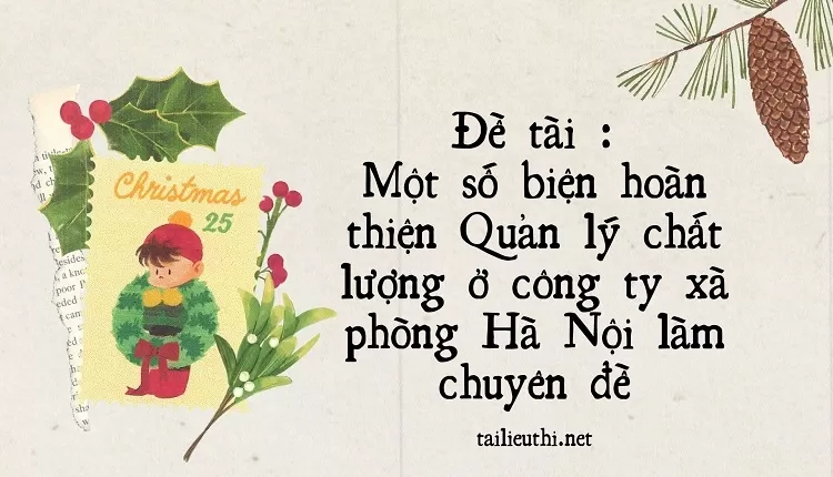 Một số biện hoàn thiện Quản lý chất lượng ở công ty xà phòng Hà Nội làm chuyên đề,...