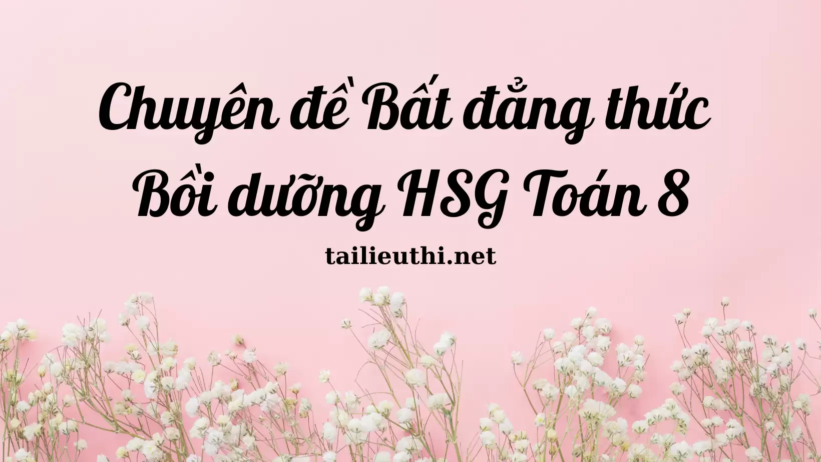 Chuyên đề Bất đẳng thức - Bồi dưỡng HSG môn Toán 8