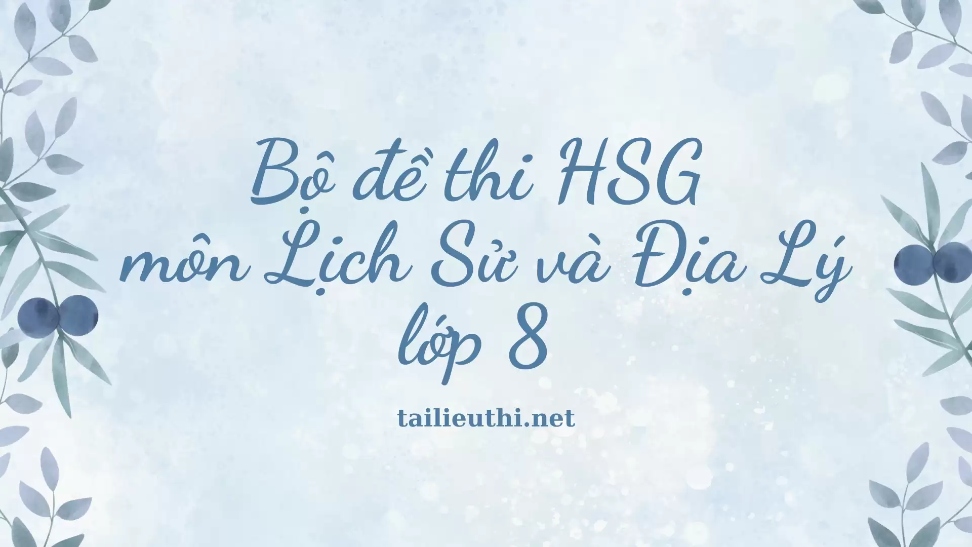 Bộ đề thi Học sinh giỏi môn Lịch Sử và Địa Lý lớp 8 (có đáp án)