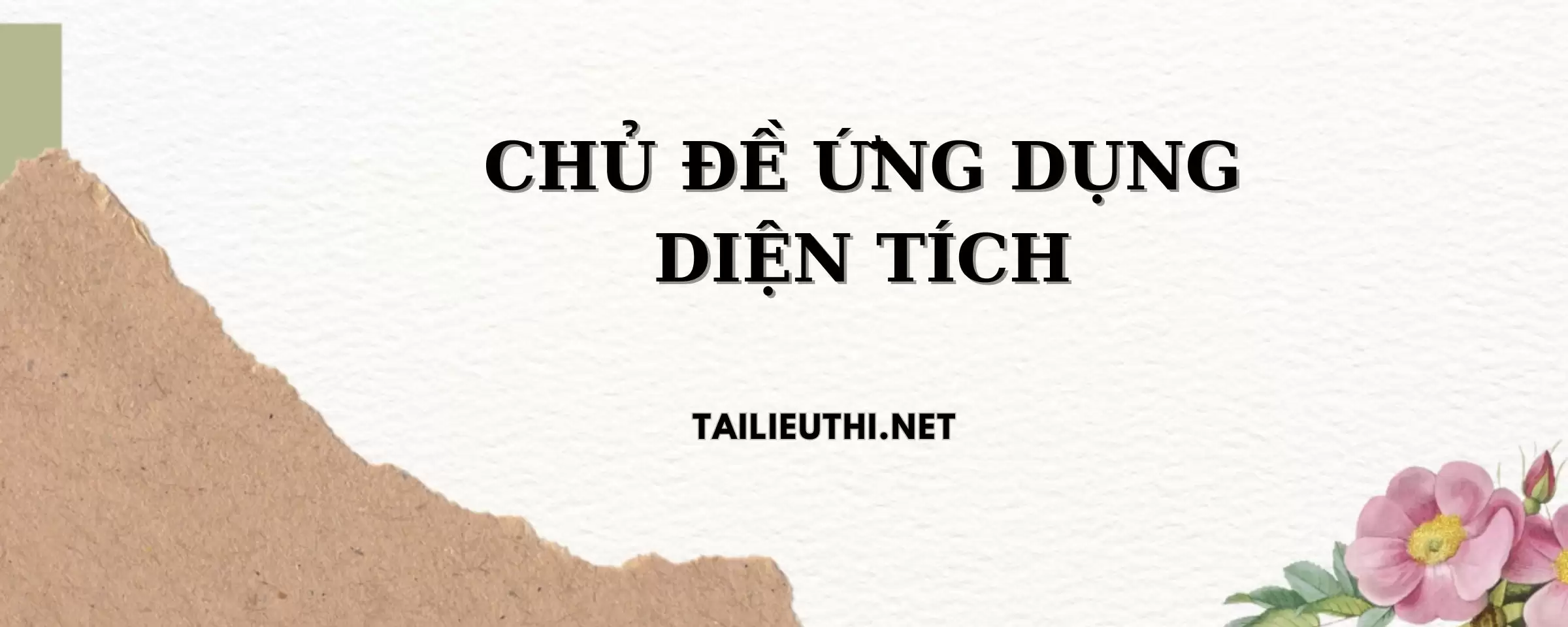 CHỦ ĐỀ ỨNG DỤNG DIỆN TÍCH