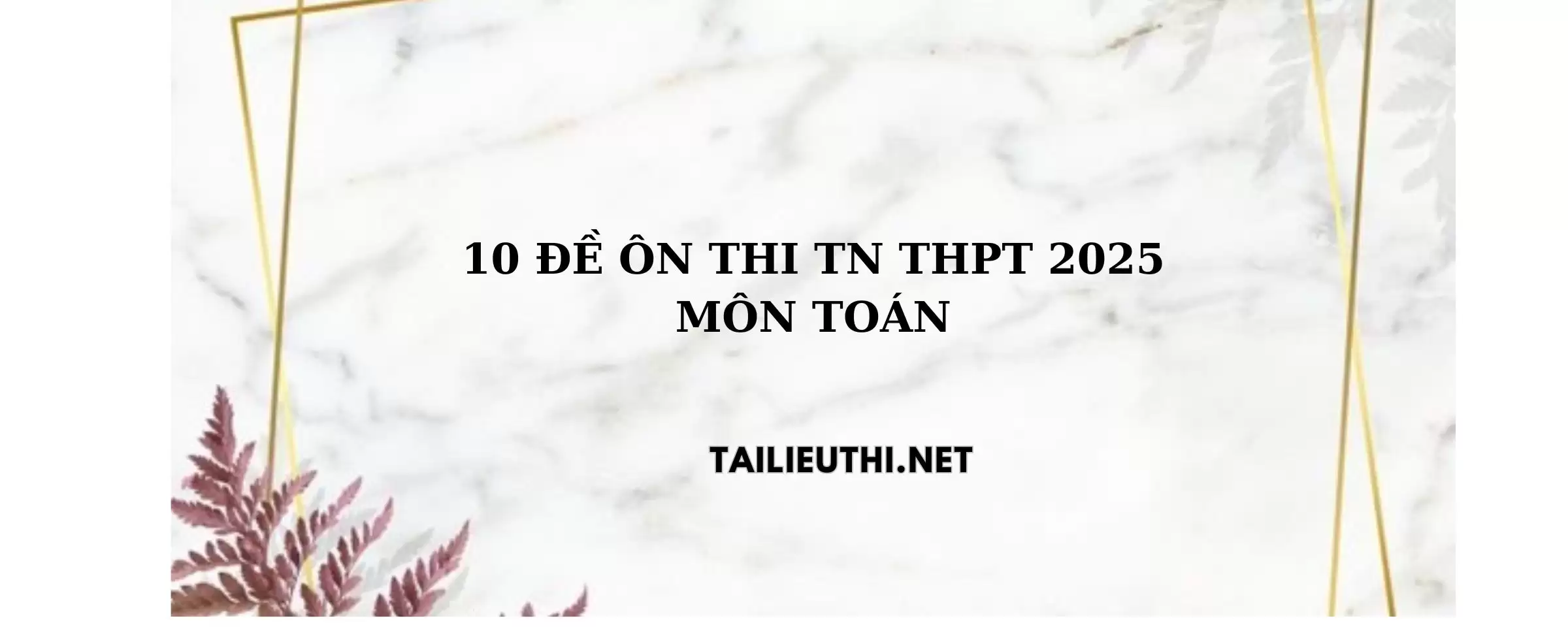 10 đề thi tốt nghiệp 2025 môn toán