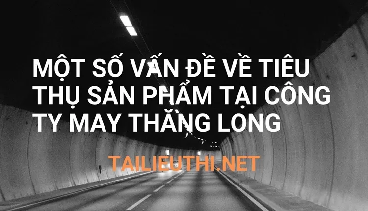 Một số vấn đề về tiêu thụ sản phẩm tại công ty May Thăng Long